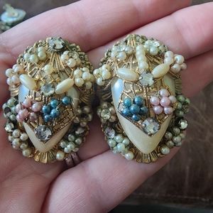 Vintage clip on earrings
